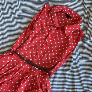 🌹Forever 21 Belted Polka Dot Dress🌹
